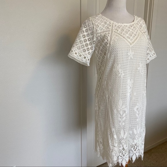 Skies are blue white lace dress NWT small - Picture 3 of 9